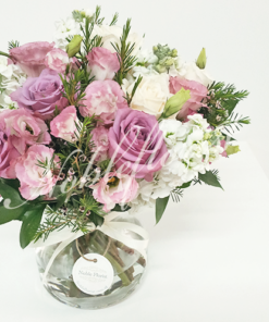 table-flowers-lilac-purple-rose