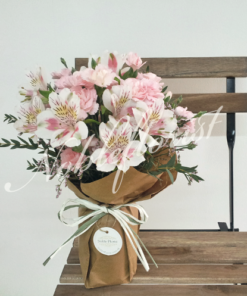 hand-bouquet-pink-carnation-alstroemeria