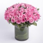 99 purple Roses in a Vase