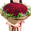 99 red roses bouquet