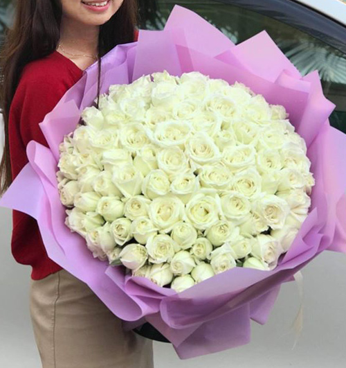 buy 99 white roses near me