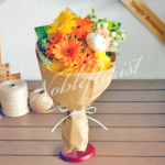 hand-bouquet-orange-yellow-gerbera