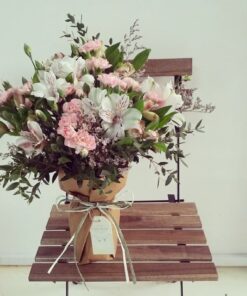 hand tied flower bouquet